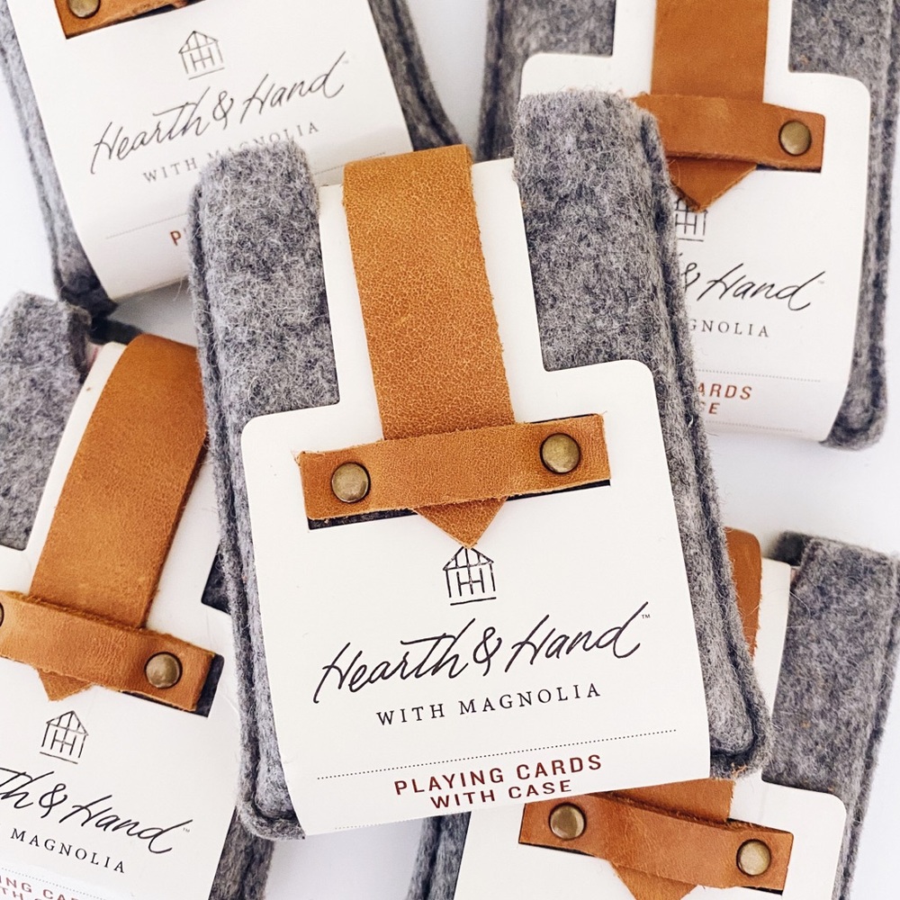 Hearth & Hand Striped Playing Cards w/ Case • Magnolia • Coffee Table Decor